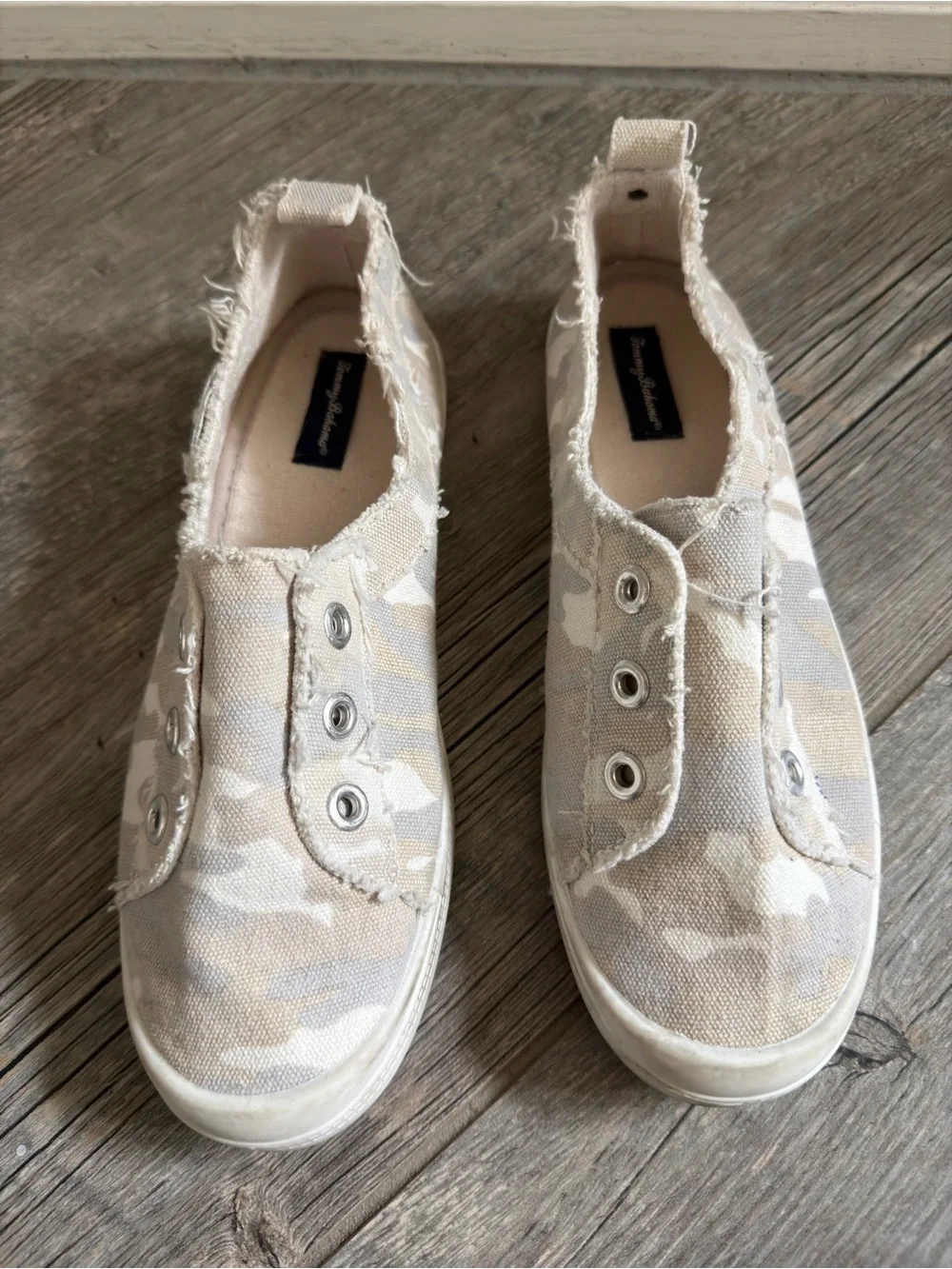 Tommy Bahama Gigi Natural Camo Slip-On Canvas Sneakers